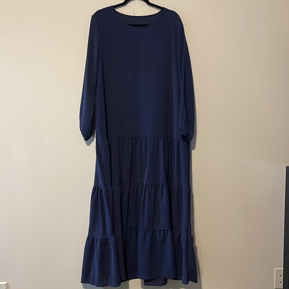 Blue Tiered Dress
